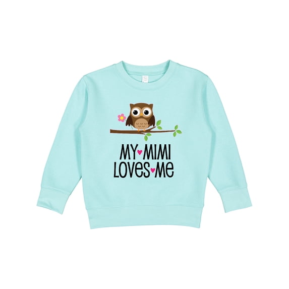 Inktastic My Mimi Loves Me Girls Owl Toddler Sweatshirt