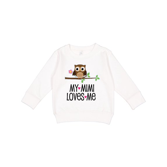 Inktastic My Mimi Loves Me Girls Owl Toddler Sweatshirt