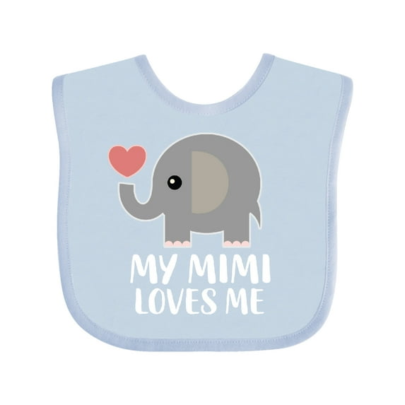 Inktastic My Mimi Loves Me Grandchild Boys or Girls Baby Bib