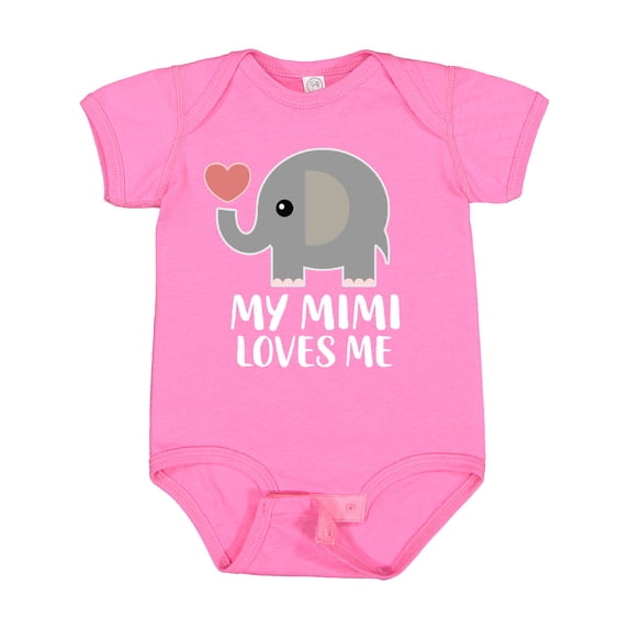 Inktastic My Mimi Loves Me Grandchild Boys or Girls Baby Bodysuit