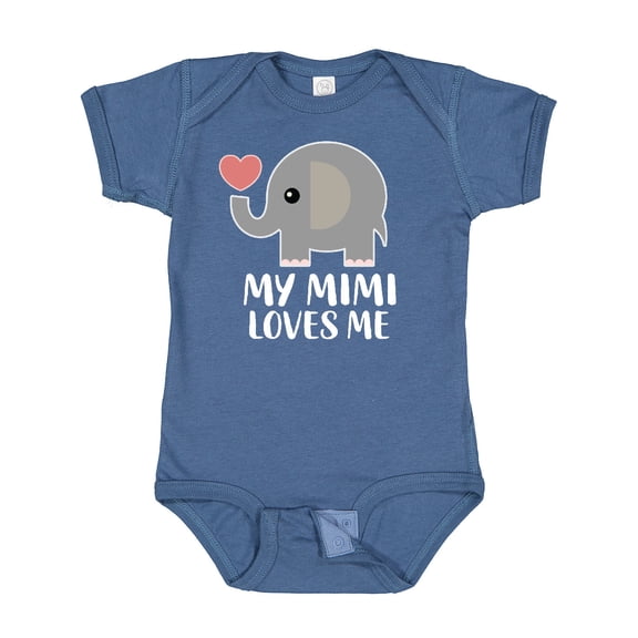 Inktastic My Mimi Loves Me Grandchild Boys or Girls Baby Bodysuit