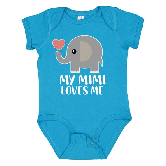 Inktastic My Mimi Loves Me Grandchild Boys or Girls Baby Bodysuit