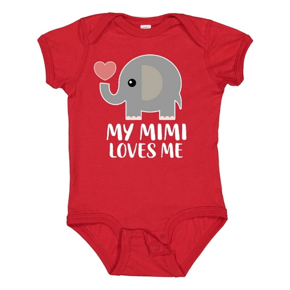 Inktastic My Mimi Loves Me Grandchild Boys or Girls Baby Bodysuit