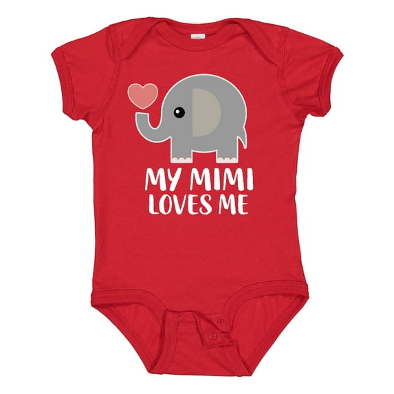 Inktastic My Mimi Loves Me Grandchild Boys or Girls Baby Bodysuit