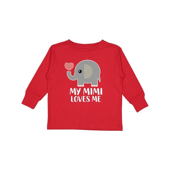 Inktastic My Mimi Loves Me Grandchild Boys or Girls Long Sleeve Toddler T-Shirt
