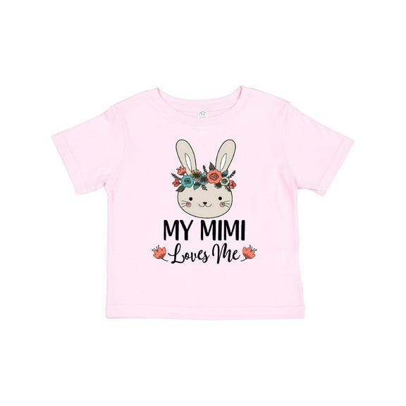 Inktastic My Mimi Loves Me Granddaughter Bunny Girls Toddler T-Shirt