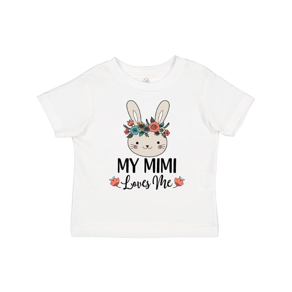 Inktastic My Mimi Loves Me Granddaughter Bunny Girls Toddler T-Shirt