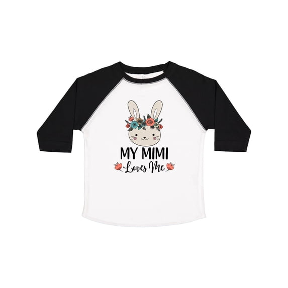 Inktastic My Mimi Loves Me Granddaughter Bunny Girls Toddler T-Shirt