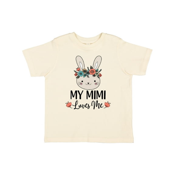 Inktastic My Mimi Loves Me Granddaughter Bunny Girls Toddler T-Shirt