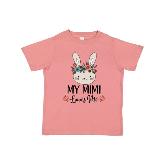 Inktastic My Mimi Loves Me Granddaughter Bunny Girls Toddler T-Shirt