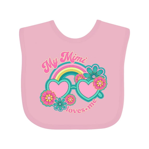 Inktastic My Mimi Loves Me Granddaughter Girls Baby Bib