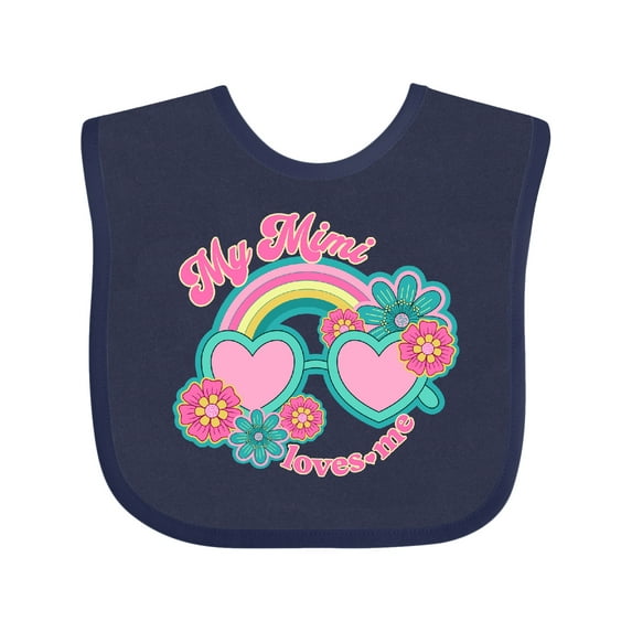 Inktastic My Mimi Loves Me Granddaughter Girls Baby Bib