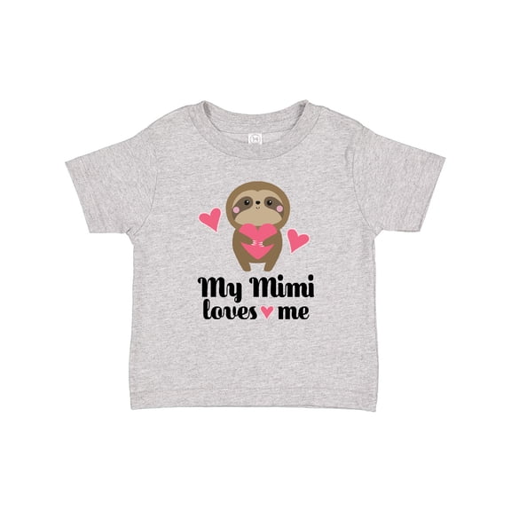Inktastic My Mimi Loves Me Granddaughter Sloth Girls Baby T-Shirt