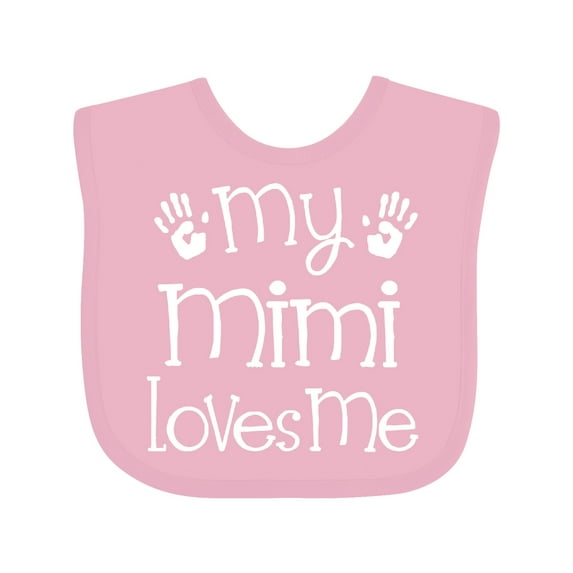 Inktastic My Mimi Loves Me Grandkids Boys or Girls Baby Bib