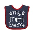 thumbnail image 1 of Inktastic My Mimi Loves Me Grandkids Boys or Girls Baby Bib, 1 of 4