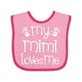 thumbnail image 1 of Inktastic My Mimi Loves Me Grandkids Boys or Girls Baby Bib, 1 of 4
