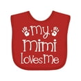 thumbnail image 1 of Inktastic My Mimi Loves Me Grandkids Boys or Girls Baby Bib, 1 of 4