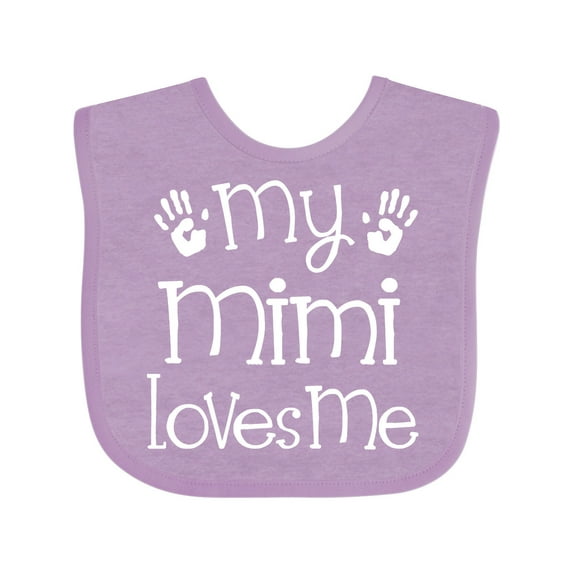 Inktastic My Mimi Loves Me Grandkids Boys or Girls Baby Bib