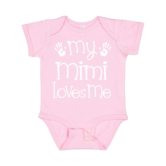Inktastic My Mimi Loves Me Grandkids Boys or Girls Baby Bodysuit