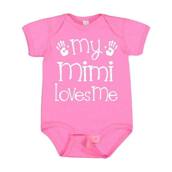 Inktastic My Mimi Loves Me Grandkids Boys or Girls Baby Bodysuit