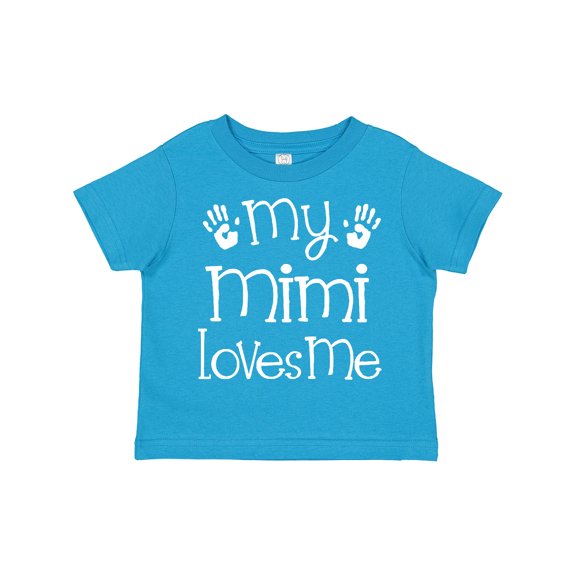 Inktastic My Mimi Loves Me Grandkids Boys or Girls Toddler T-Shirt