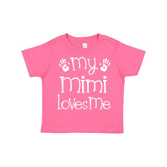 Inktastic My Mimi Loves Me Grandkids Boys or Girls Toddler T-Shirt