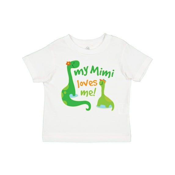 Inktastic My Mimi Loves Me Grandson Dinosaur Boys Toddler T-Shirt