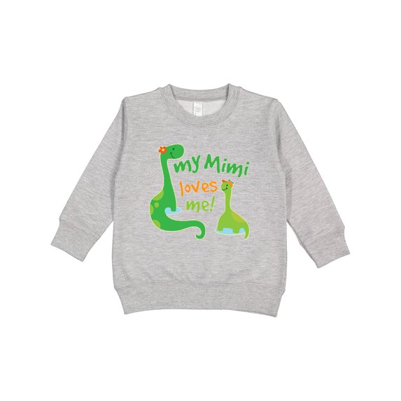 Inktastic My Mimi Loves Me Grandson Dinosaur Toddler Sweatshirt