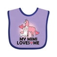 thumbnail image 1 of Inktastic My Mimi Loves Me Llama Girls Baby Bib, 1 of 4
