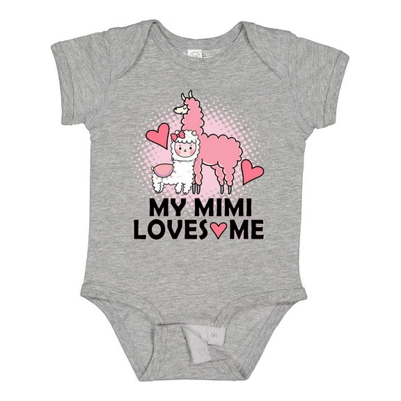 Inktastic My Mimi Loves Me Llama Girls Baby Bodysuit
