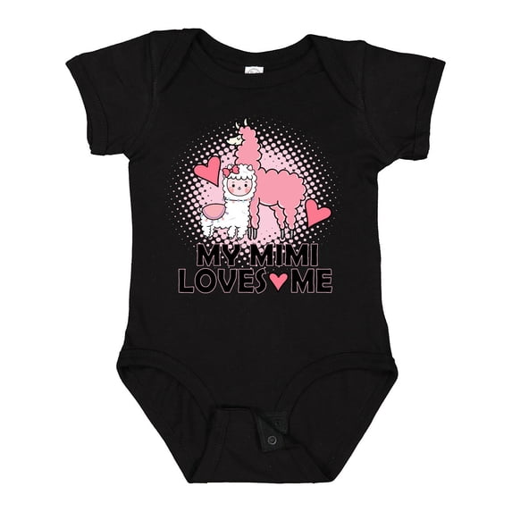 Inktastic My Mimi Loves Me Llama Girls Baby Bodysuit