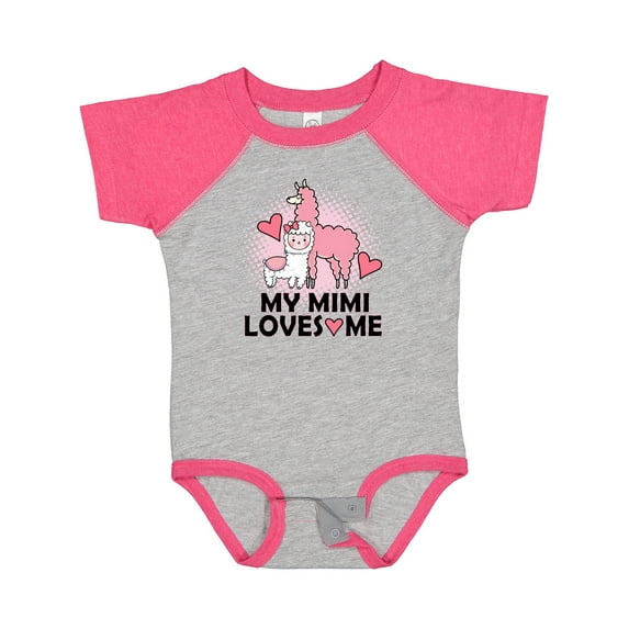 Inktastic My Mimi Loves Me Llama Girls Baby Bodysuit