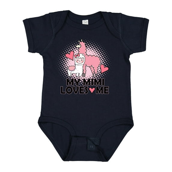 Inktastic My Mimi Loves Me Llama Girls Baby Bodysuit