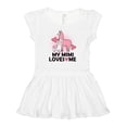 thumbnail image 1 of Inktastic My Mimi Loves Me Llama Girls Baby Dress, 1 of 5