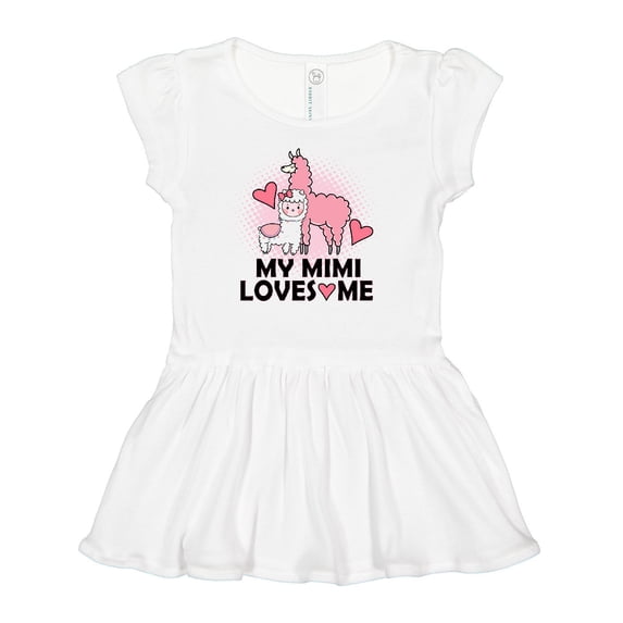 Inktastic My Mimi Loves Me Llama Girls Baby Dress