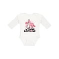 thumbnail image 1 of Inktastic My Mimi Loves Me Llama Girls Long Sleeve Baby Bodysuit, 1 of 5