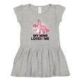 thumbnail image 1 of Inktastic My Mimi Loves Me Llama Girls Toddler Dress, 1 of 5