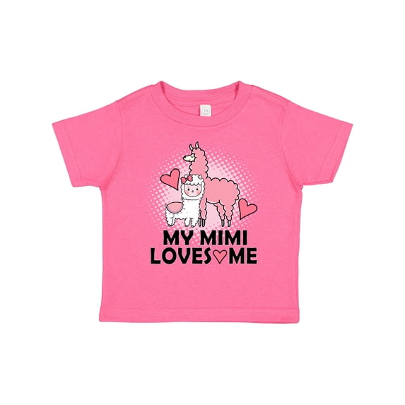 Inktastic My Mimi Loves Me Llama Girls Toddler T-Shirt