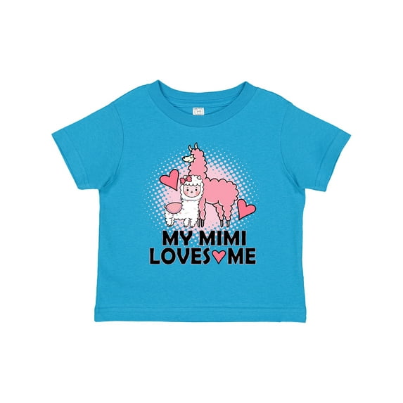 Inktastic My Mimi Loves Me Llama Girls Toddler T-Shirt