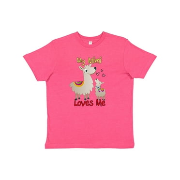 Inktastic My Mimi Loves Me Llama Youth T-Shirt