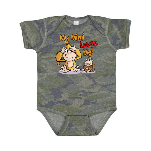 Inktastic My Mimi Loves Me Monkey Boys or Girls Baby Bodysuit