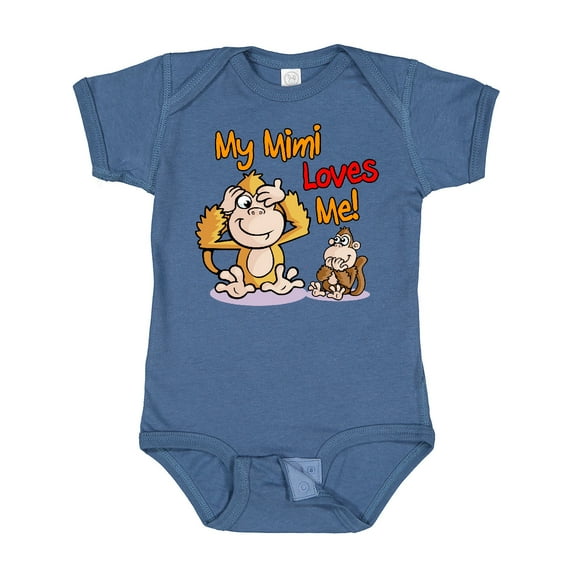 Inktastic My Mimi Loves Me Monkey Boys or Girls Baby Bodysuit