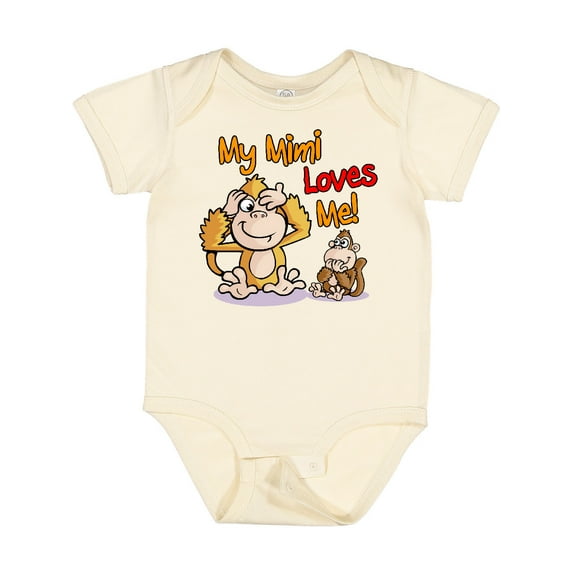 Inktastic My Mimi Loves Me Monkey Boys or Girls Baby Bodysuit