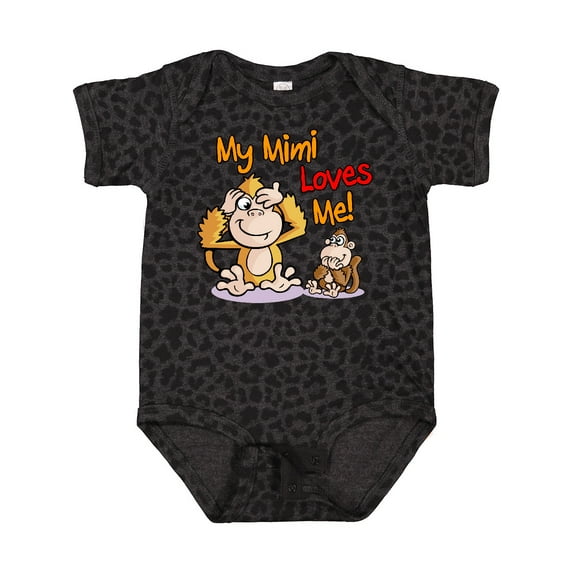 Inktastic My Mimi Loves Me Monkey Boys or Girls Baby Bodysuit