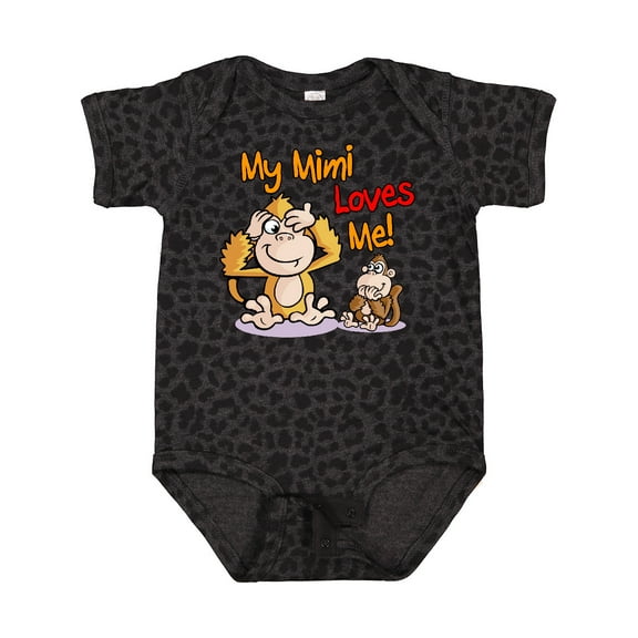 Inktastic My Mimi Loves Me Monkey Boys or Girls Baby Bodysuit