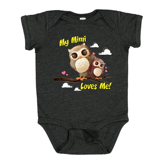 Inktastic My Mimi Loves Me Owl Boys or Girls Baby Bodysuit