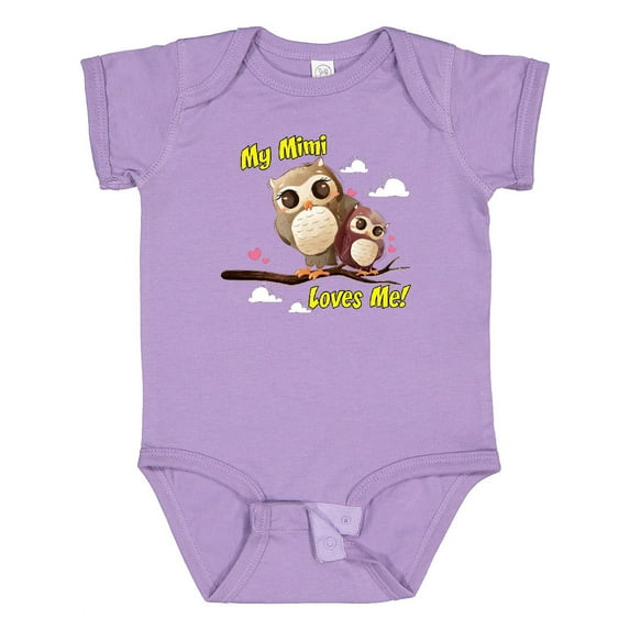 Inktastic My Mimi Loves Me Owl Boys or Girls Baby Bodysuit