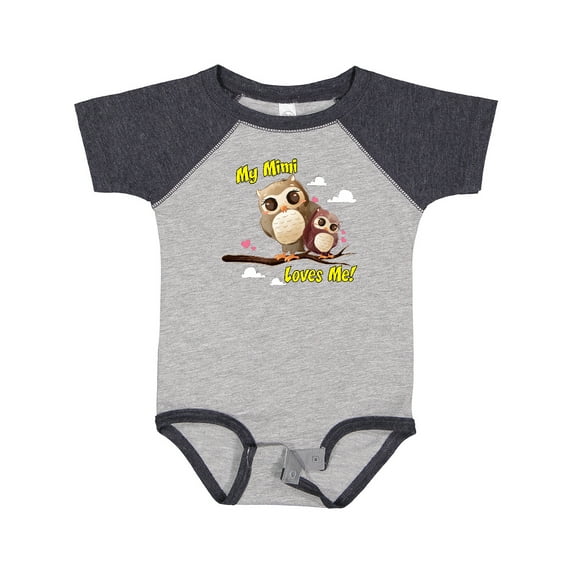 Inktastic My Mimi Loves Me Owl Boys or Girls Baby Bodysuit
