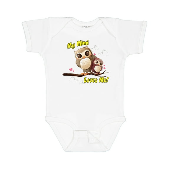 Inktastic My Mimi Loves Me Owl Boys or Girls Baby Bodysuit