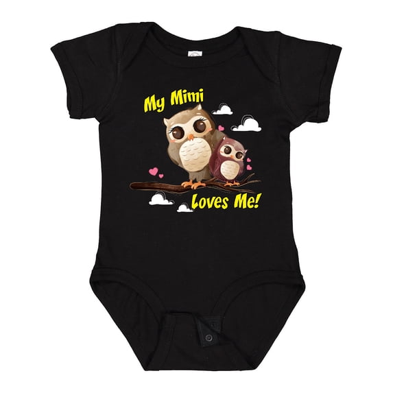 Inktastic My Mimi Loves Me Owl Boys or Girls Baby Bodysuit